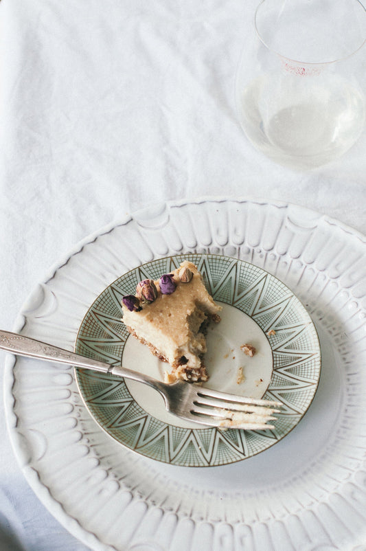 rose halva cheesecake