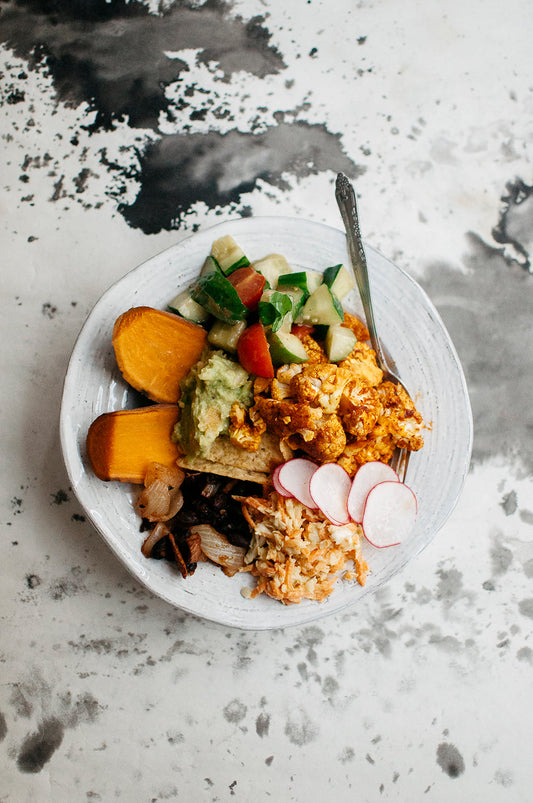 BBQ cauliflower taco salad