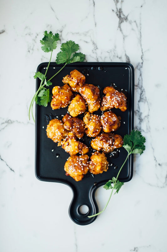 sweet & spicy sesame cauliflower wings