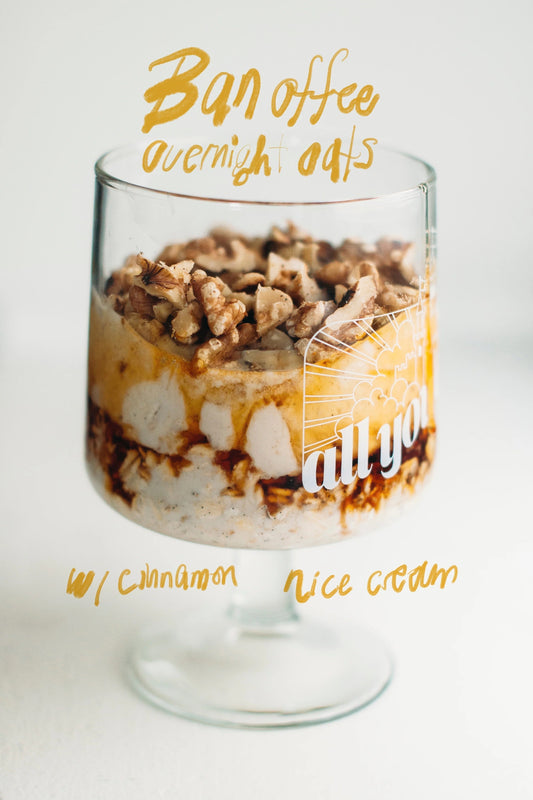 banoffee overnight oats & cinnamon nice cream // a Nice Cream book review