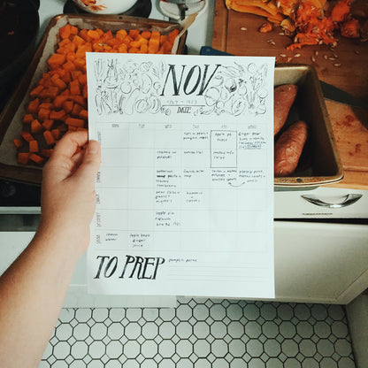 Seasonal Printable Meal Planner