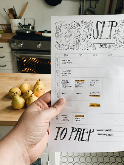 Seasonal Printable Meal Planner